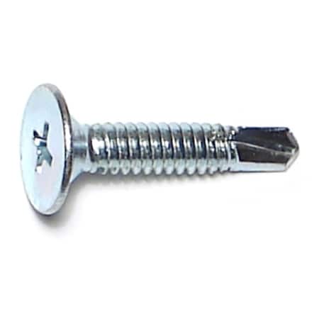 Midwest Fastener Self-Drilling Screw, #10 x 1 in, Zinc Plated Steel Wafer Head Phillips Drive, 250 PK 07994